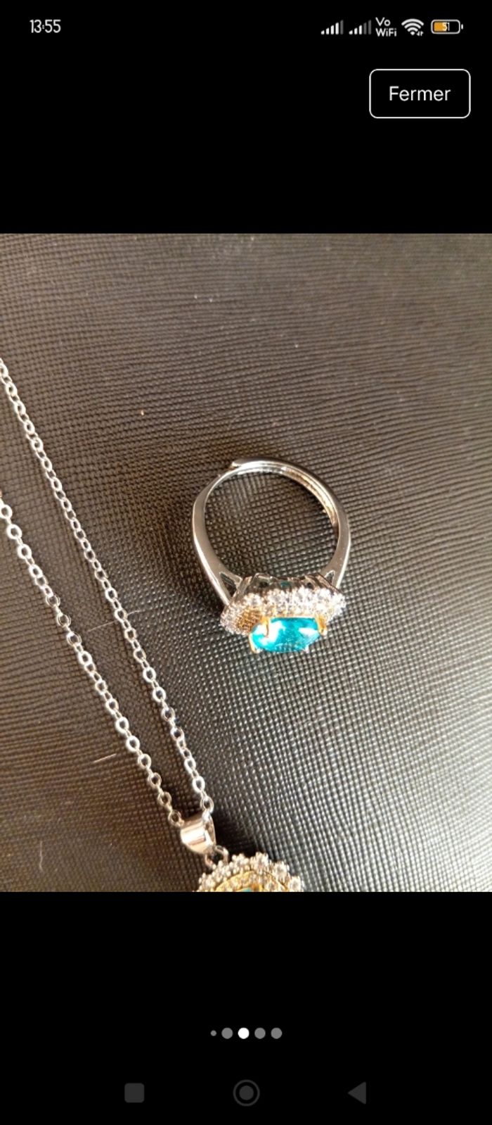 Parure Collier et bague fantaisie - photo numéro 6