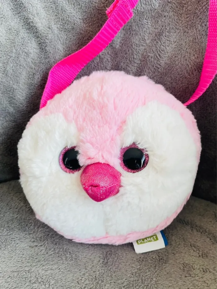 Sac bandoulière fille pingouin rose - photo numéro 2