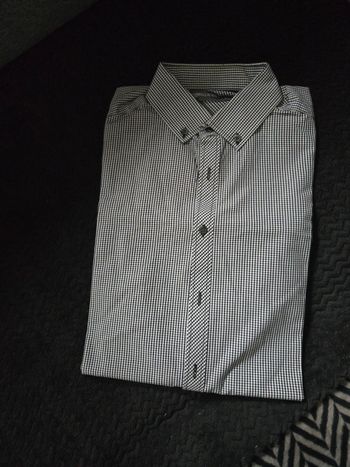 Chemise homme vichy noire