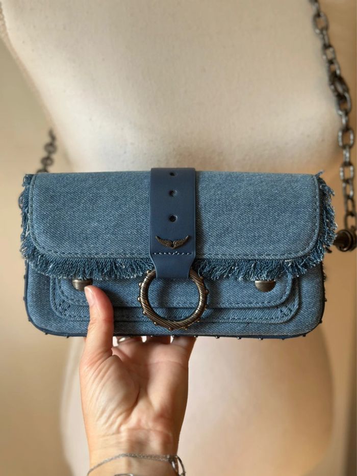 Sac Kate Wallet Glitter Storm édition Kate Moss bleu jean - Zadig&voltaire - photo numéro 7