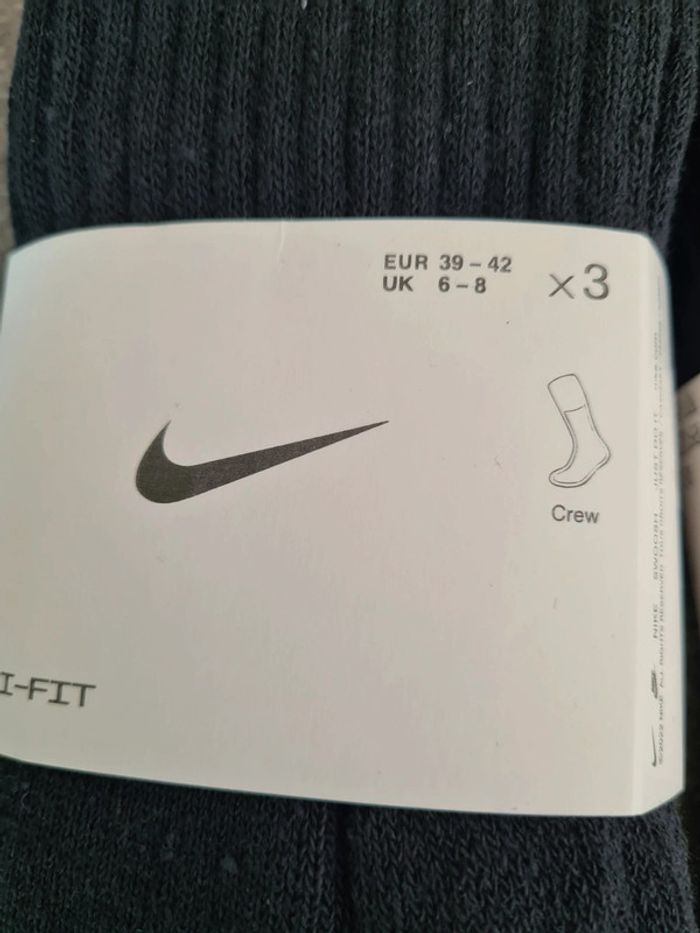 2 paquets de 3 paires de chaussettes nike - photo numéro 3