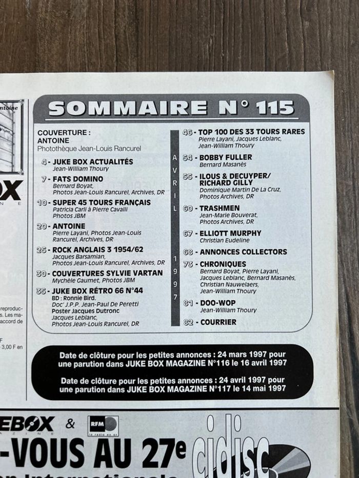 Ancien jukebox magazine - 115 avril 1997 - photo numéro 3