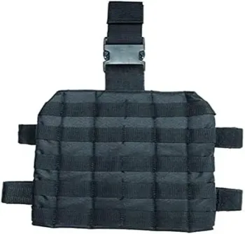 Panneau de Cuisse Tactique MOLLE - Noir