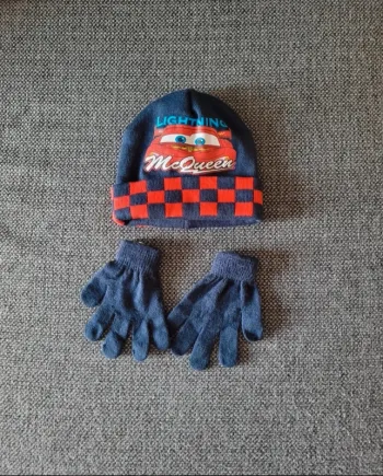 Bonnet + gants Cars 6-8 ans