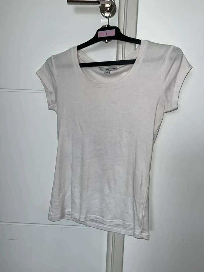 Top blanc basique manche courte XS