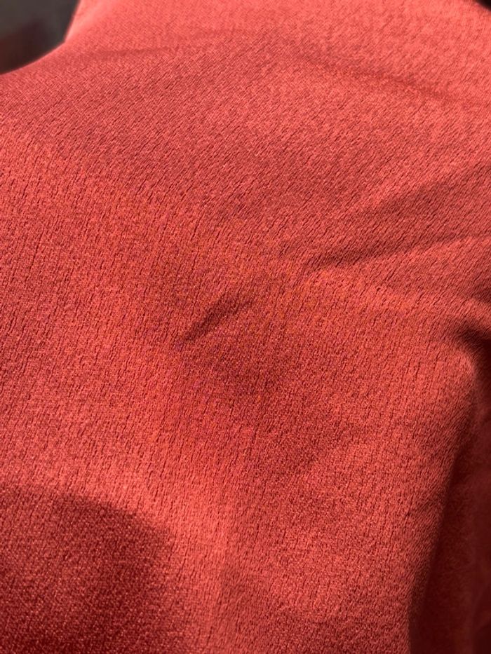 Beau pantalon fluide brique/terracota satiné S 36 - photo numéro 9