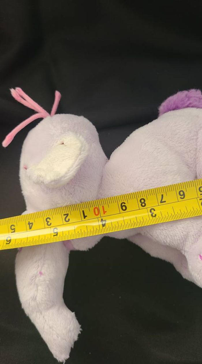 DOUDOU PELUCHE LUMPY ELEPHANT DISNEY NICOTOY 13cm assis oreille blanc - photo numéro 4