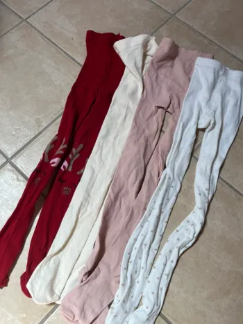 Lot 5 Collants fille 6/8 ans et 8/10ans