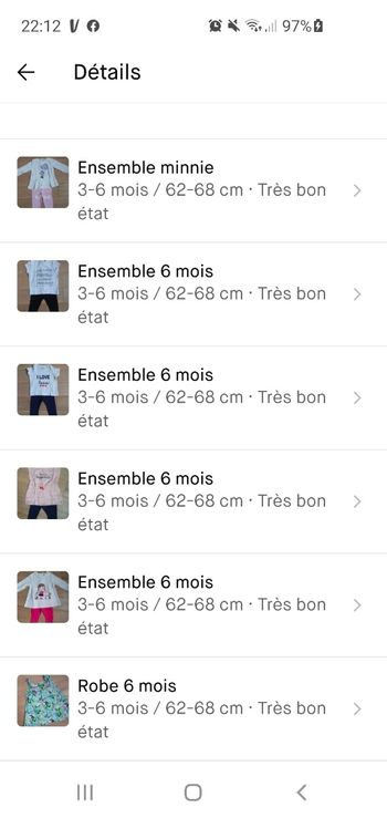Lot 19 ensembles filles