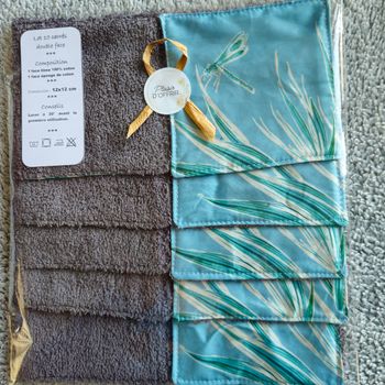 10 lingettes lavables 12x12 cm 