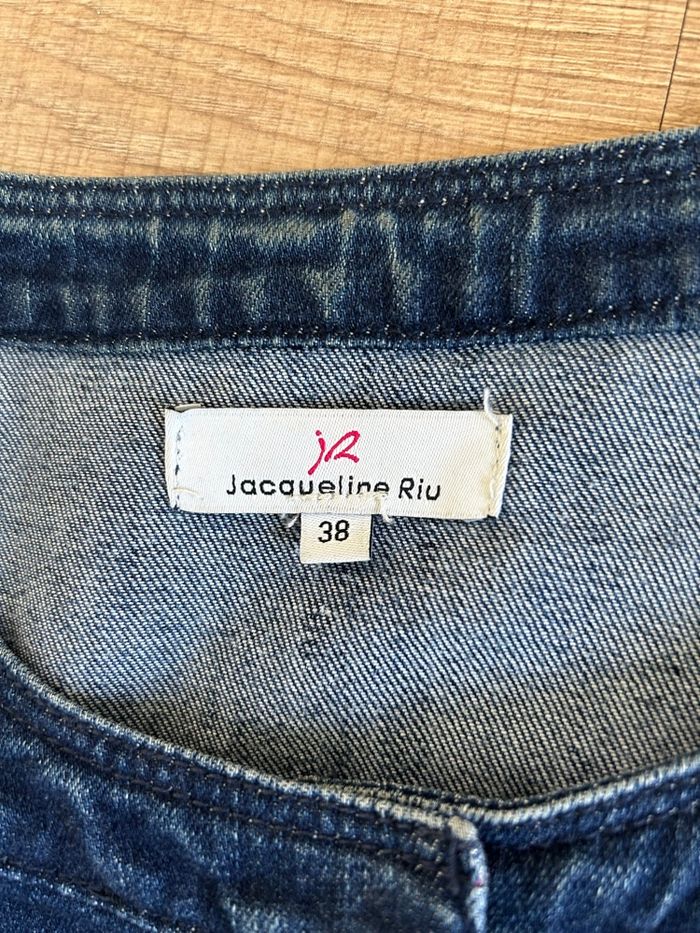 Veste en jean bleue marine Jacqueline Riu taille 38 excellent état - photo numéro 9