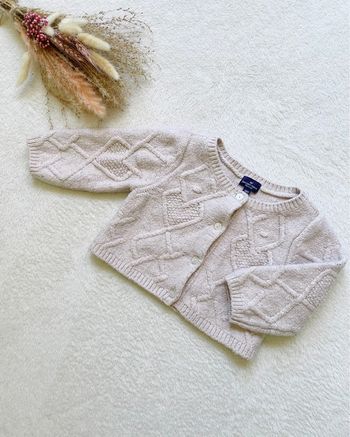 Cardigan en maille beige 6 mois - Sergent Major 🦁