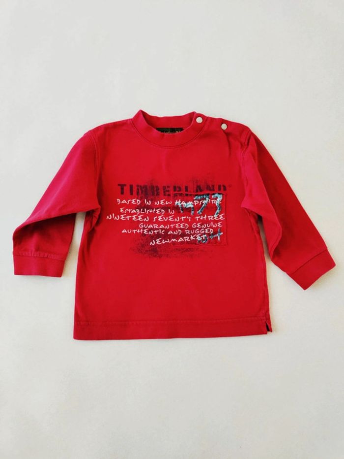 Tee shirt rouge timberland 18 mois