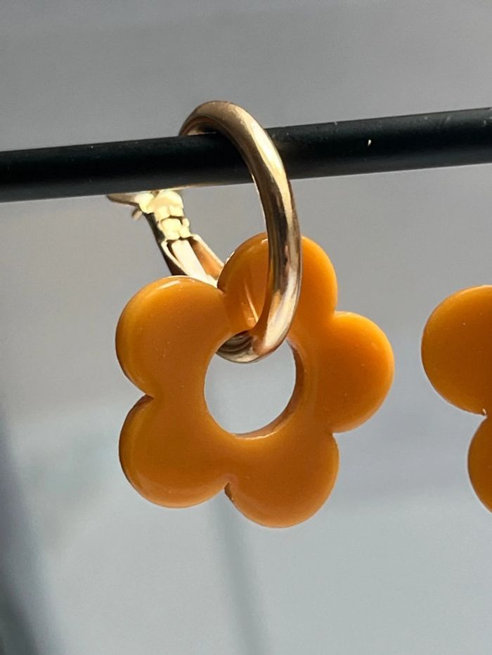 Boucles d’oreilles, fleurs - photo numéro 2