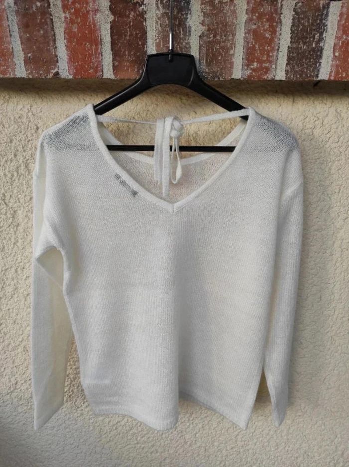 Pull blanc - photo numéro 3