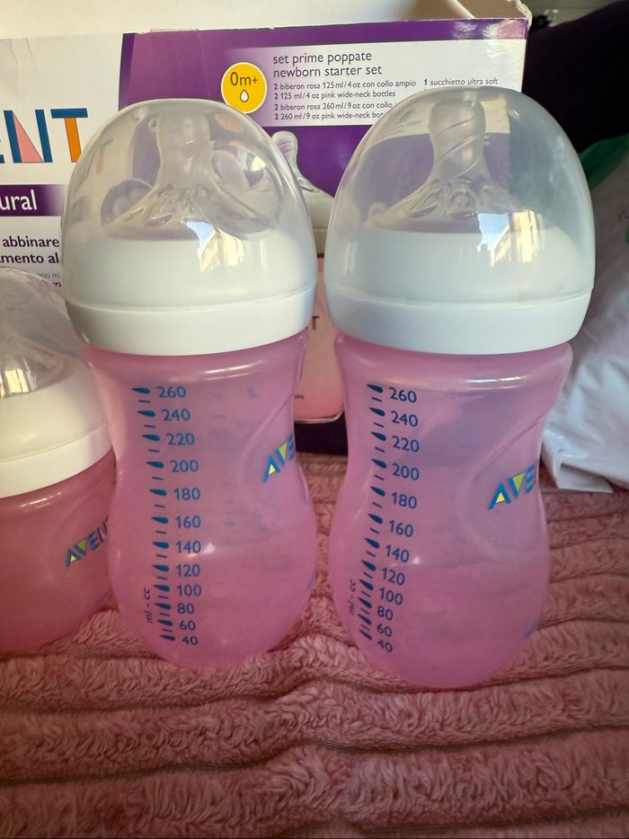 Biberon AVENT Rose plastique pack starter 0mois - photo numéro 3