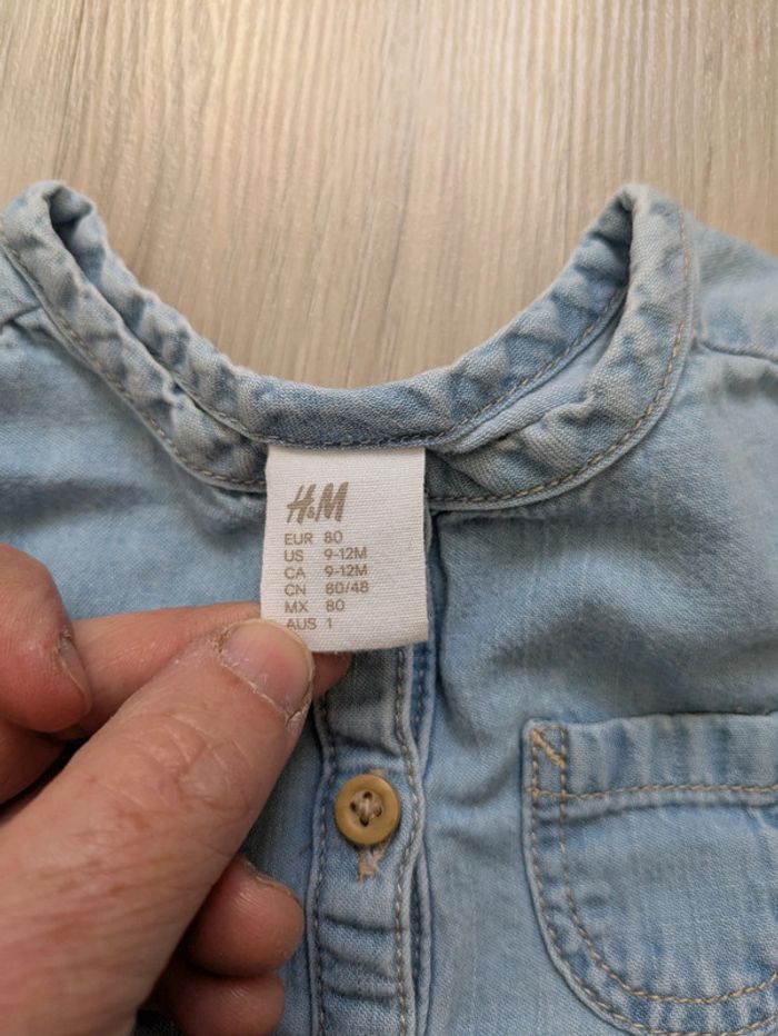 Robe en jean fille 12 mois - photo numéro 3