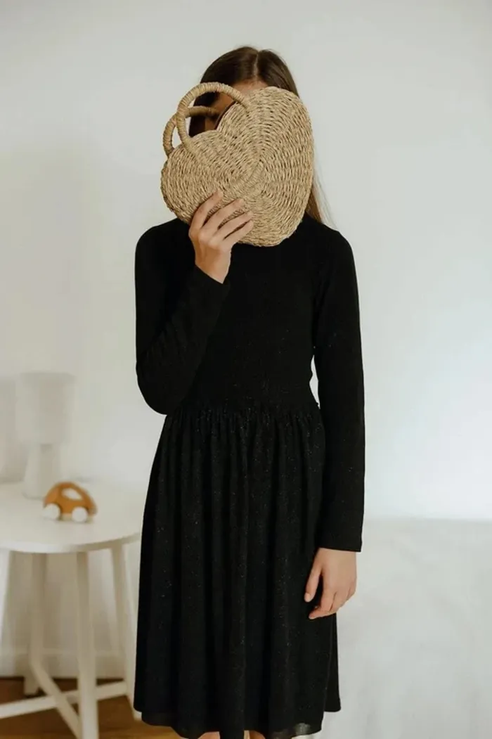 Robe noire scintillante Petit Bateau – Fille 13/14 ans (XXS)