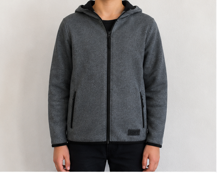 Veste grise à capuche enfant Softs - photo numéro 1