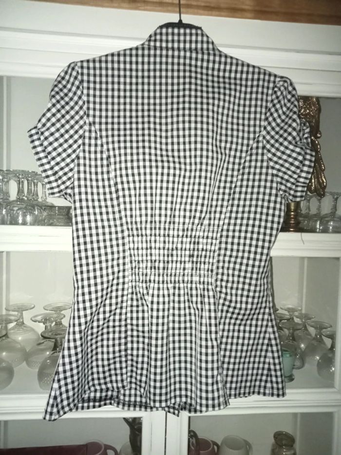 Chemise / top / blouse vichy et col jabot by Morgan taille 36 comme neuve - photo numéro 17