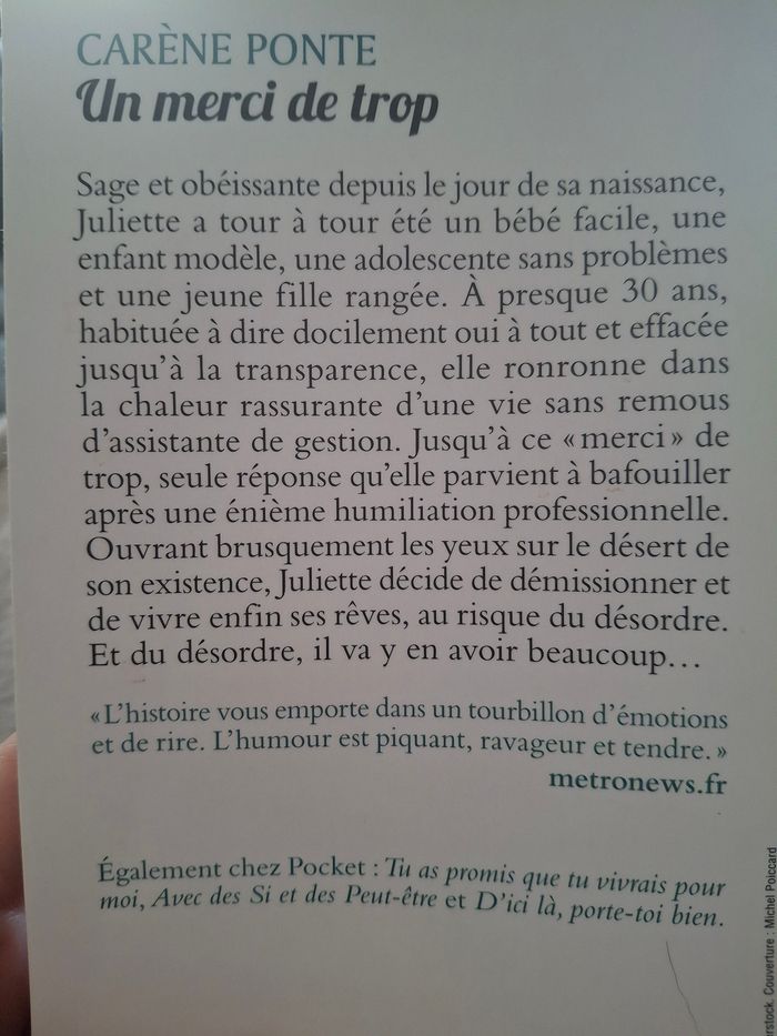 Un merci de trop ( Carène Ponte ) - photo numéro 2