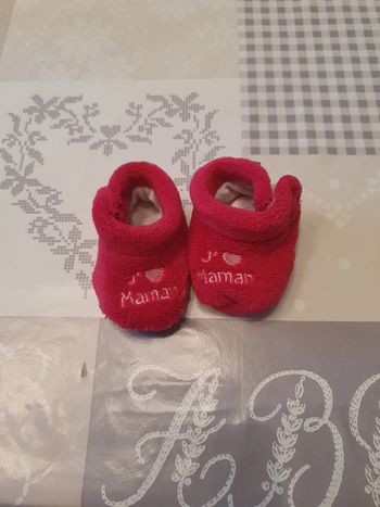 Chaussons bébé roses