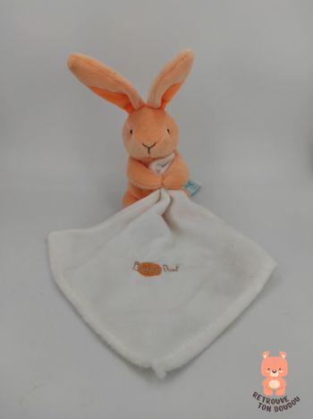 Doudou Mouchoir Lapin Orange Baby Nat