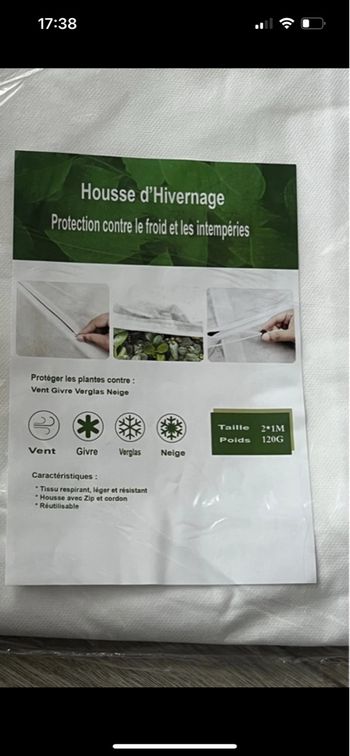 Housse d’hivernage contre le froid et les intempéries