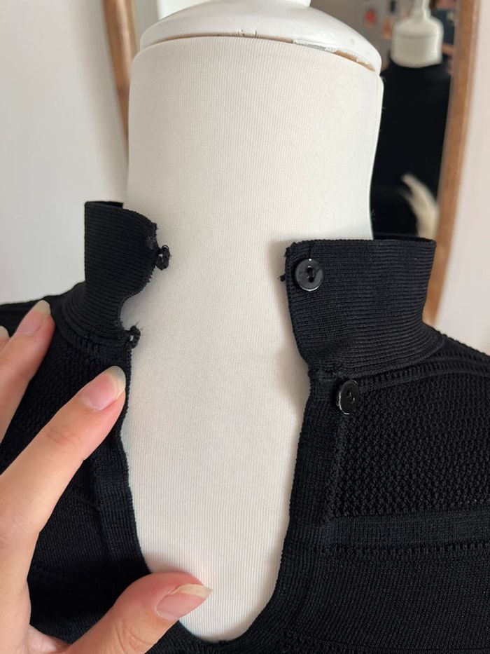 Robe en maille moulante noire Zara - photo numéro 6