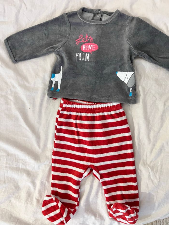 Pyjama velours 2 pièces bébé