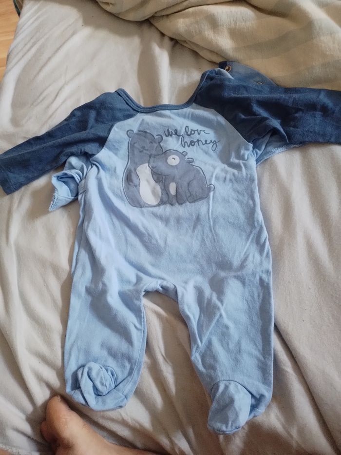 Pyjama mixte naissance bleu