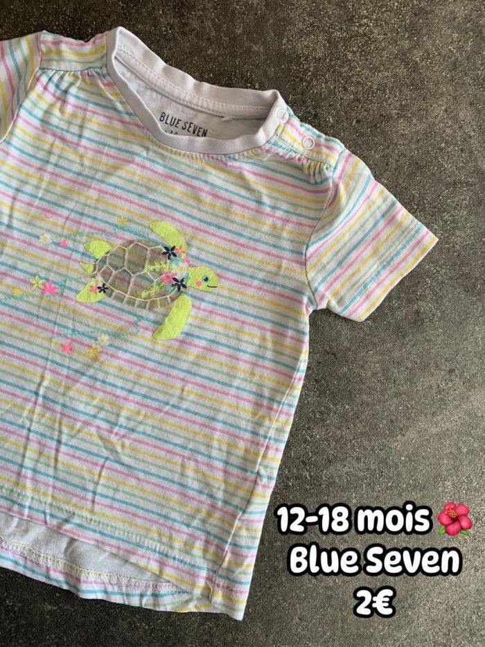 T-shirt 🌺 12-18 mois 🌺 Blue Seven