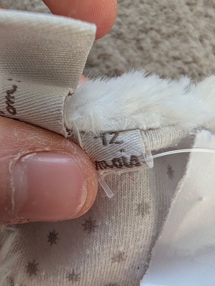 Gilet sans manches fourrure Boîte à Malices 12 mois – blanc crème – très bon état - photo numéro 4