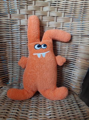 Fly tissea - monstre doudou gribouille orange