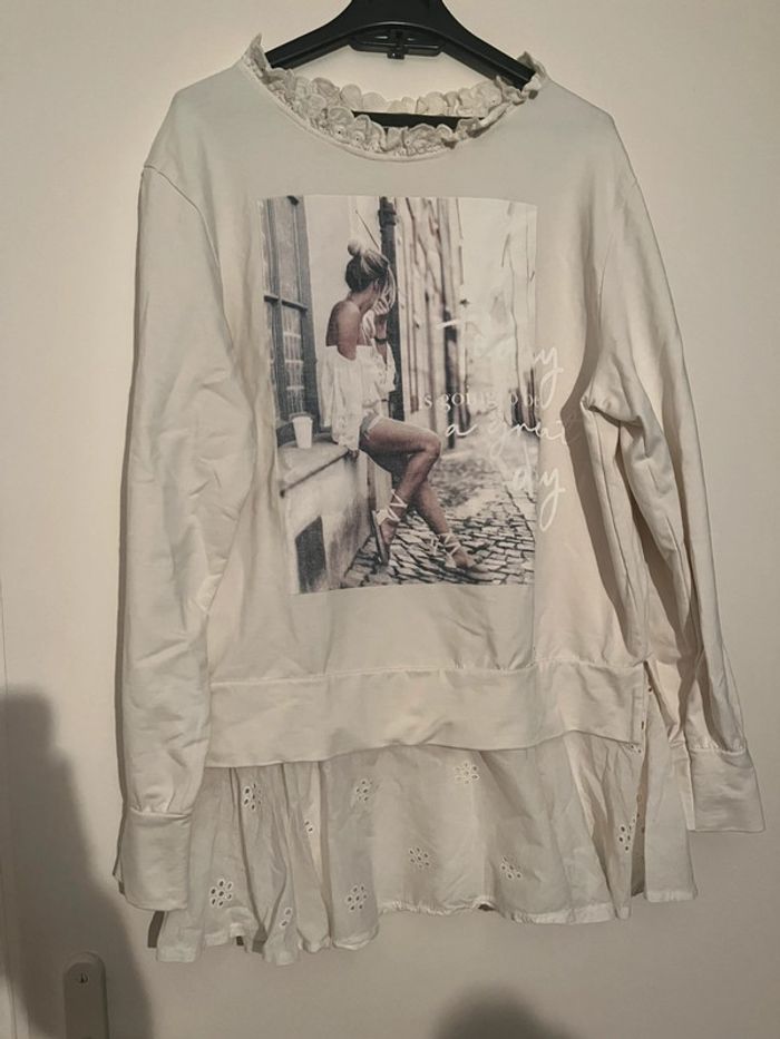 Très beau haut tunique avec doublure à longue manche femme - photo numéro 2