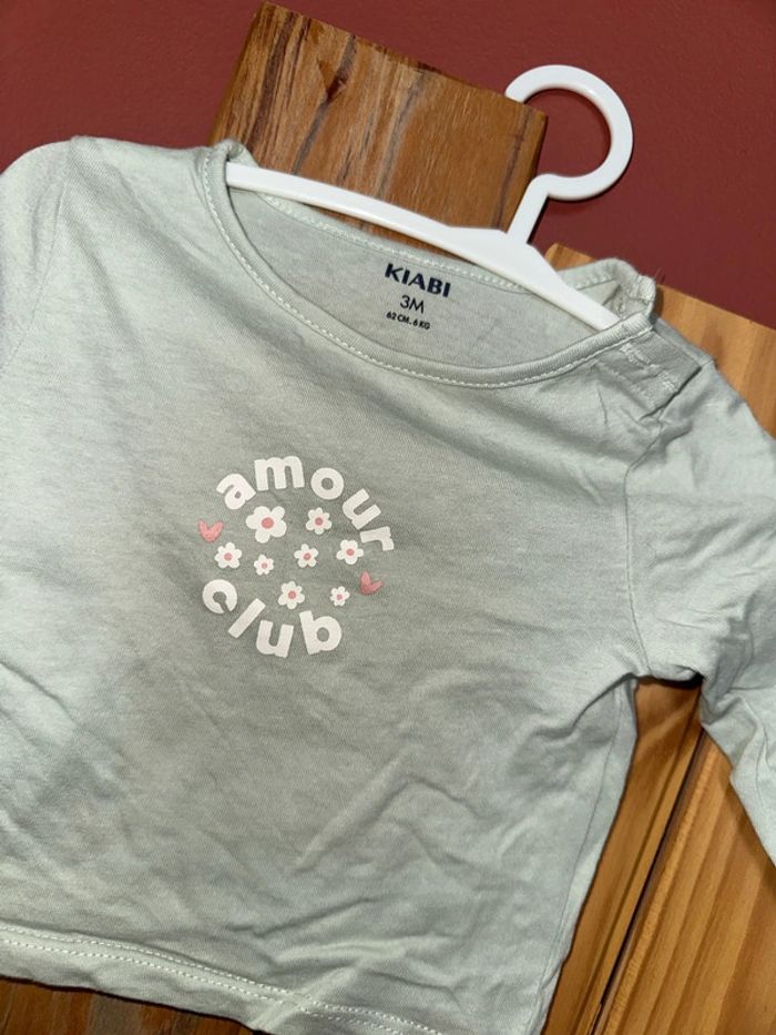 T-shirt manche longue Kiabi 3 mois - photo numéro 2