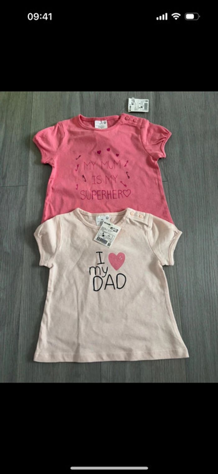Lot de 2 tee-shirts Kiabi taille 6 mois neuf