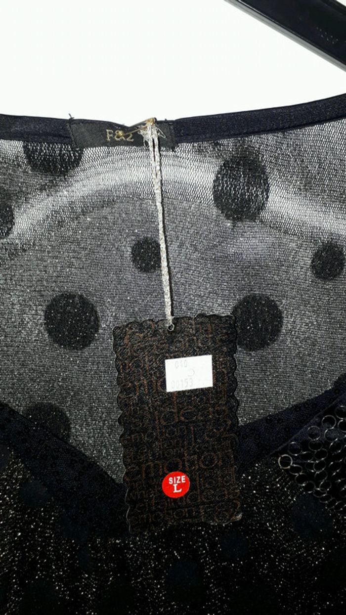 Tunique pailleté noir et doré pour les fêtes neuf taille L - photo numéro 4