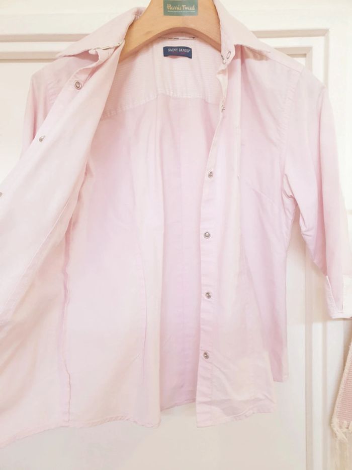 Haut Blouse Chemise Coton Saint James Taille 40 - photo numéro 4