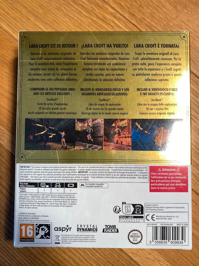 Tomb raider 1,2,3, remastered deluxe edition - Switch - coffret neuf - photo numéro 5