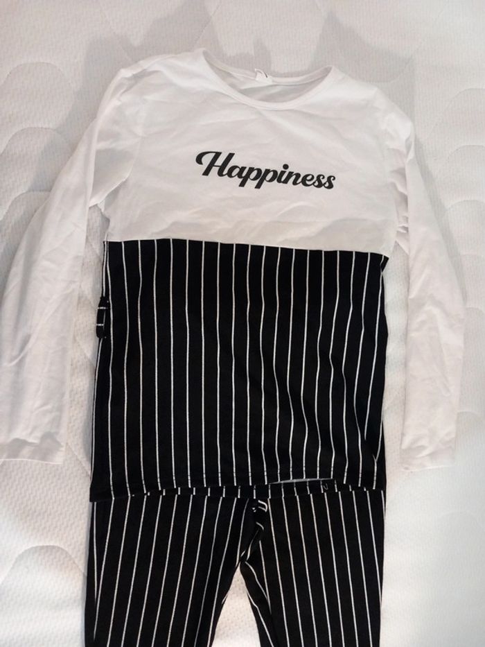 ensemble fluide fille 10 ans pantalon tee-shirt manches longues - photo numéro 2