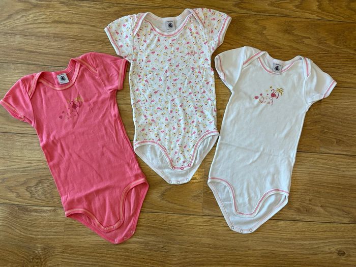 Lot de 3 bodies MC Petit Bateau 36M