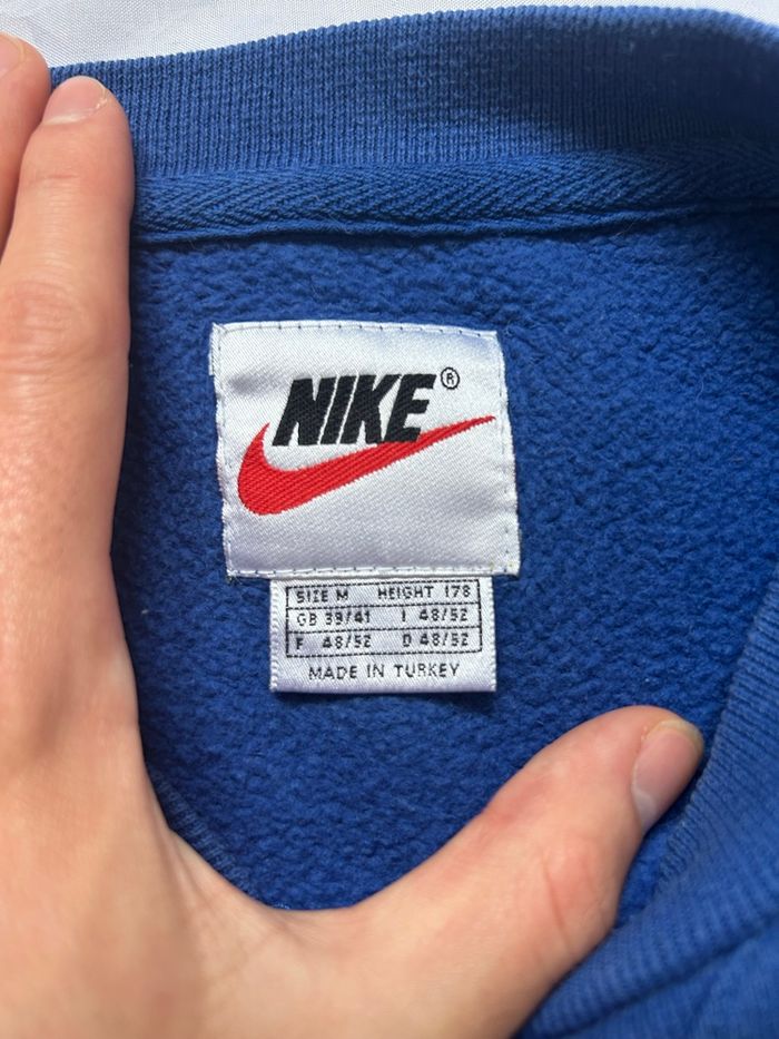 Sweat Crewneck Nike Bleu - Logo XXL Brodé / Coupe Oversize - Taille M - photo numéro 5