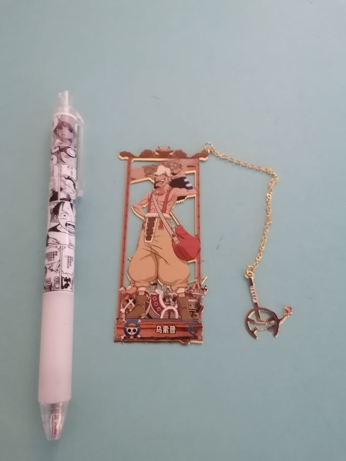 Marque page One Piece Usopp en métal + 1 crayon