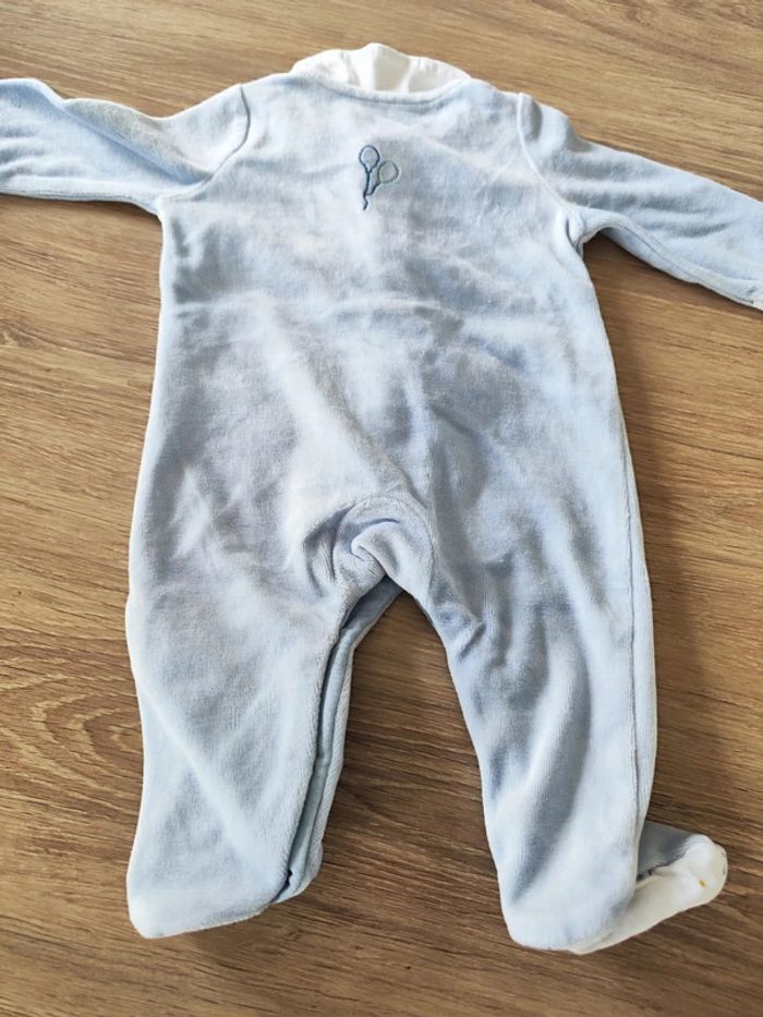 Pyjama bleu clair Mon premier Major 1 mois - photo numéro 4