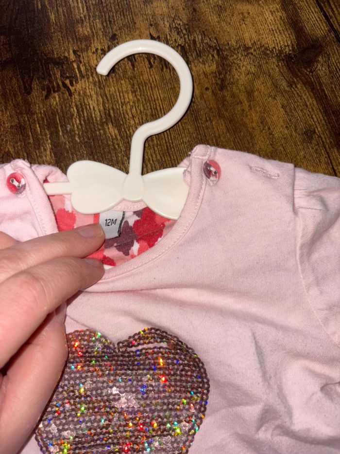 Tee shirt cœur 12m - photo numéro 2