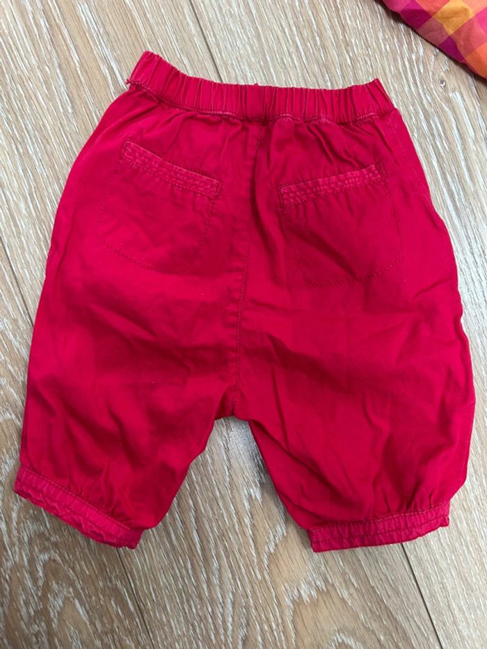 Chemise et pantalon rouge à carreaux - du pareil au même - 6 mois été - 67 cm - photo numéro 6