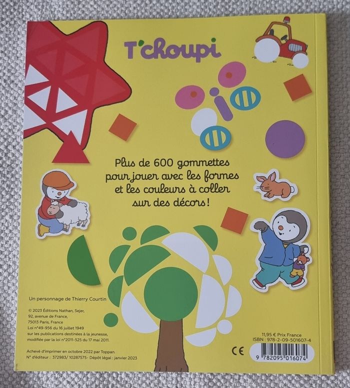 Livre d'activité de gommettes "T'choupi mon maxi cahier de gommettes " - photo numéro 2