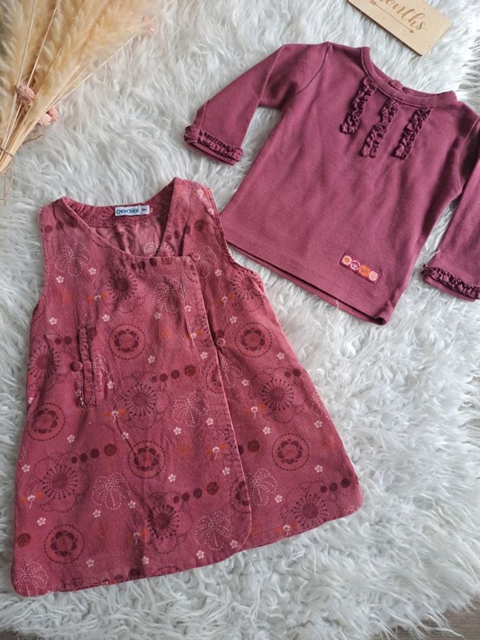 Ensemble obaibi robe + Tee-shirt ML 6m - photo numéro 2
