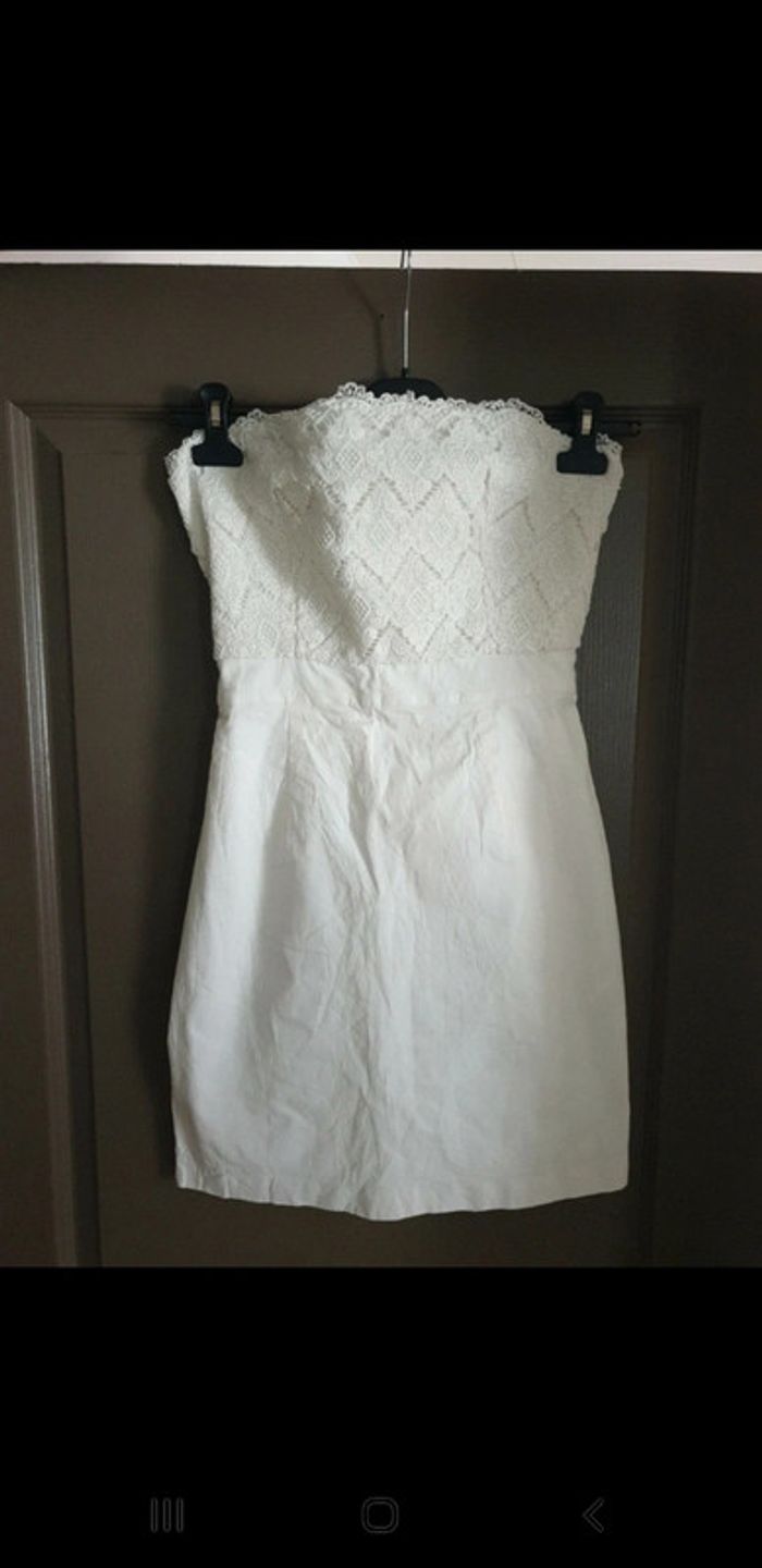 Robe bustier blanc cassé "Naf-Naf" - photo numéro 5